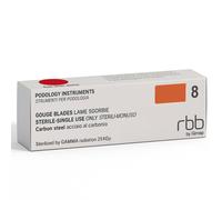 RBB LAME SGORBIE STERILI MONOUSO ACCIAIO AL CARBONIO 20 PZ 8 MM