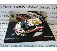 RBE10 1/43 IXO Altaya Rallye Belgique CITROËN DS3 WRC LOEB 2013 M. Carlo