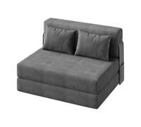 RBFGYIOP 4-in-1 Convertible Folding Sofa Bed Chair with 2 Pillows - Tufted Twin Sleeper Loveseat, Portable Pull-Out Futon Couch, Comfy Floor Lounger with Back Support for Living Room, Bedroom, Guest r