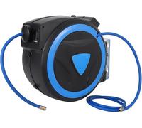 RBFGYIOP Avvolgitubo retrattile per tubo dell'aria da 3/8" - Blocco automatico, staffa girevole a 180° e retrazione anti-groviglio per garage/officina (50/60/80 piedi)