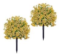 RBFGYIOP Bouquet Artificiale Giallo 56cm - Decorazione Esterna con Pungolo, Ideale per Giardino o Terrazza, Senza Manutenzione