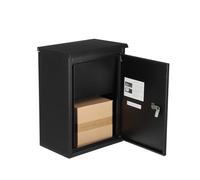 RBFGYIOP Cassetta consegna pacchi per esterni 20,5"x13,8"x44,1"grande con serratura a codice hardwaremontaggio, cassetta di consegna pacchi veranda marciapiede nera