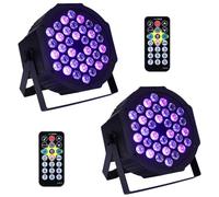 RBFGYIOP Luci da palcoscenico a Due Pezzi, 36 lampadine LED, Illuminano luci Natalizie Interne, Discoteche, Matrimoni, Telecomando DMX, luci da Festa attivate dal Suono