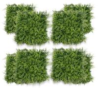 RBFGYIOP Pannelli decorativi in erba artificiale per recinzioni - Siepe sintetica UV per privacy e decoro giardino, resistente al sole - Ideale per interni ed esterni, pareti verdi - 12 pezzi 50x50cm,