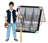 RBFGYIOP Rete Rimbalzo Baseball 1 Set - Materiale Ferro+PE, 4x4.5ft con Angolo Regolabile, Perfetta per Allenamento Multisport e Squadre
