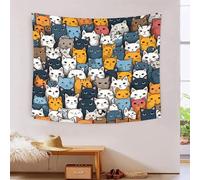RBGKZVYUM Cat Stampa 3D Arazzo Da Parete Poster Ornamento Murale Tapestry Accessori Divisori Arazzo Utilizzato in Camera Da Letto, Soggiorno, Copriletto, Decorazione Murale 130cmx150cm