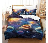 RBGKZVYUM Galaxy Decorativo Copripiumone Alta Qualità Copripiumini Set Da 3 Pezzi Con Federa Set Da Letto Per Camere Da Letto E Camere Per Gli Ospiti Single（140x200cm）