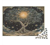 RBGKZVYUM Puzzle da 1000 Pezzi per Adulti, Albero della Vita, Scenico, Puzzle da Tavolo, 1000pcs (75x50cm), Cartone, Unisex, 14+ Anni