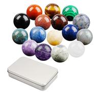 Rbleote 16 Pezzi Biglie 16 Mm Ciascuno 1 Borsa Portaoggetti Biglie Di Vetro per La per Gioco Dai 3 Anni in Su Decorazione Colorata