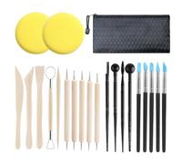 Rbleote Set Strumenti per Modellare Argilla da 22 Pezzi, Mirette per Argilla, Kit Das E Strumenti, Utilizzato per Modellare E Intagliare, per Principianti E Ceramisti