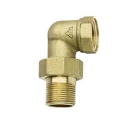 RBM - Raccordo curvo in tre pezzi in ottone MF 1" 1/2