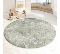 RBQIZVW Grande Tappeto Rotondo Camera da letto,Soggiorno, adatto per uso esterno,Antiscivolo Lavabile Tappeto Rotondo pelo corto moderno piacevolmente morbido Grigio 180 cm Rotondi