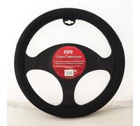 RBR Coprivolante universale, design antiscivolo, misure 37-39 cm di diametro, coprivolante universale, accessori per auto modificazione interni nero