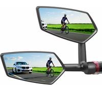 RBRL Specchio Bici 360° Regolabile, Specchio Retrovisore Angolo Larghissimo per Bicicletta, E-Bike, MTB, Specchio Manubrio Anti-Shake, Leggero e Universale (sinistro)