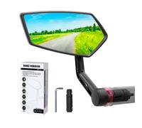 RBRL Specchio retrovisore extra grande per bicicletta Bar End - Superficie a specchio resistente agli urti per bicicletta elettrica universale (sinistra)