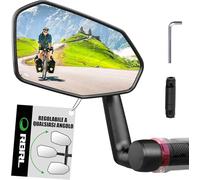 RBRL Specchio retrovisore per bicicletta, non facile da bloccare, infrangibile e duraturo, regolabile a 360° per e-bike (sinistra)