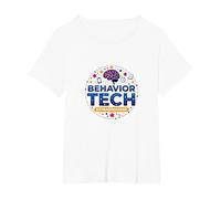 RBT Behavior Tech Regalo di apprezzamento Straordinario Maglietta, Donna Plus-Size, Bianco, 3X