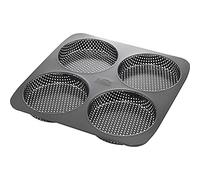 RBV Birkmann, 210387, Laib e Seele, Hamburger panini, teglia a 4 Scomparti, Lega di Acciaio, Grigio, Maße: 28 cm x 28 cm x 3 cm, Ø 12 cm