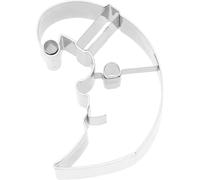 RBV Birkmann, Stampino per biscotti a forma di luna di Natale, in acciaio inox, 2,5 × 5,3 × 7 cm, 189539