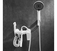 RBYRLDSTY Rubinetti for Il Bagno con Doccia Rubinetti for Il Bagno Rubinetto for Vasca da Bagno Girevole Multifunzione a Parete con Pistola a spruzzo Calda e Fredda in Ottone Bianco-A(B)