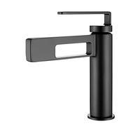RBYRLDSTY Rubinetti for lavabo da Bagno Rubinetti for lavabo a Cascata Rubinetto Miscelatore for lavabo monoforo in Ottone - Grigio(Blanc)