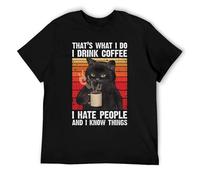 RBYSV Cat That's What I Do Drink Coffee Hate People And Know Things T-Shirt Tee Funny Colour25 Colour29 XXL