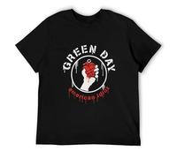 RBYSV Green Day American Idiot Dripping Logo Black T Shirt Band Merch Colour37 XXL