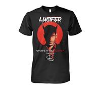 RBYSV Lucifer What's Your Desire Tom Ellis Satan T-Shirt Gift Black L