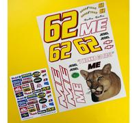 RC 10th Scale Adesivi Decalcomanie Nascar "TALLADEGA NIGHTS RICKY BOBBY" COUGAR
