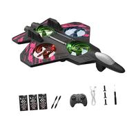 RC Aeroplano Telecomandato Aereo in Schiuma Resistente con Telecomando Jet da Combattimento con Flip 360° E Illuminazione Elicottero Drone Adatto a Pr, Rosa