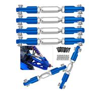 RC Aggiornamenti Parte per 1/10 Arrma Granito 4X4 Mega550, 1/10 Arrma Senton 4X4 MEGA550 RC Car,6 Pezzi Alluminio Regolabile Tenditori Camber Links Toe Link,Hop-Up Parte # AR330446 AR330515, Blu marino