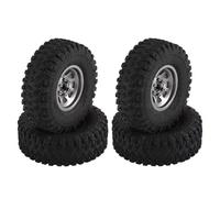 RC Aggiornamento Compatibile Con Axial Per SCX24 Per TRX4M Per FCX24 1/18 1/24 RC Crawler Parti Di Automobili 4 Pz Metallo 1.0 "Beadlock Deep Dish Ruota Set Di Pneumatici