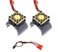 RC Aggiornamento Parte per Axial per Scx10 per Traxxas per Trx4 per Tamiya 1/8 2 Pezzi 380 540 550 3650 3660 3670 Dissipatore Calore del Motore Ventola Raffreddamento 36mm(Yellow)