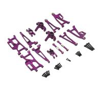 RC Aggiornamento Parte Per Mjx Per 14209 14210 1/14 RC Auto Parti Di Aggiornamento Accessori Sterzo In Metallo Tazza Hub Carrier Superiore Inferiore Per Forcellone Set Asta Collegamento(Purple)