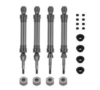 RC Aggiornamento Parte Per Traxxas Per Slash Per Hoss Per Stampede Per Vxl 4X4 1/10 4 Pezzi In Acciaio Anteriore E Posteriore Albero Motore Di Trasmissione CVD RC Auto Parti Aggiornamento(Gray)
