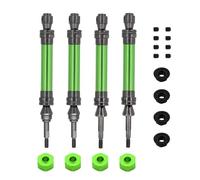 RC Aggiornamento Parte Per Traxxas Per Slash Per Hoss Per Stampede Per Vxl 4X4 1/10 4 Pezzi In Acciaio Anteriore E Posteriore Albero Motore Di Trasmissione CVD RC Auto Parti Aggiornamento(Green)
