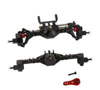 RC Assale Anteriore Posteriore Per SCX10 II VP Per Elemento Per Enduro GEN8 Per RGT EX86100 1/10 CNC Lega Alluminio Anteriore Posteriore Portale Assale Accessori Aggiornamento Pezzo(Black)
