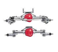 RC Asse dell'auto Compatibile Con Axial SCX10 I II 90046 90047 Set Assale Anteriore E Posteriore In Metallo CNC Parti Di Aggiornamento Per Auto Da 1/10 RC Per Rock Crawler(Silver)