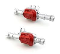 RC Asse dell'auto Compatibile Con Traxxas TRX4 1/10 RC Crawler Car 2 Pezzi In Metallo Anteriore E Posteriore Alloggiamento Assale Con Copertura Differenziale Parti Di Aggiornamento(Silver)