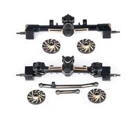 RC Assi Portale Compatibile con Axial per SCX24 per Deadbolt C10 per JLU per Gladiator 1/24 RC Crawler Anteriore Posteriore Portale in Metallo Pesi Dell'asse Collegamento dello Sterzo(1 Set)