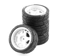 RC Auto Componenti Compatibile Con Tamiya Per TT01 TT01E Per TT02 Per TT02B XV01 TA06 PTG-2 1/10 RC Car Parts 4 Pezzi 65mm Pneumatico In Gomma Ruota Pneumatico 12mm Esagonale
