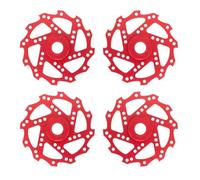 RC Auto Componenti Per Arrma Per Infraction Per Limitless Per Felony 1/7 Per Typhon 1/8 4 Pezzi Freno In Metallo Ruota A Disco Adattatore Mozzo Esagonale 17mm RC(Red)