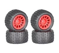 RC Auto Componenti Per ARRMA Per TYPHON Per GROM Per GRANITE 1/18 4 Pezzi Mozzo Ruota Pneumatici RC Auto Parti Di Aggiornamento Epair Modelli Giocattoli Ricambio(Red)