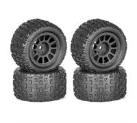 RC Auto Componenti Per ARRMA Per TYPHON Per GROM Per GRANITE 1/18 4 Pezzi Mozzo Ruota Pneumatici RC Auto Parti Di Aggiornamento Epair Modelli Giocattoli Ricambio(Black)