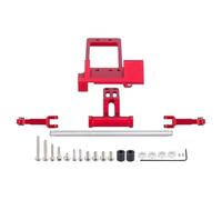 RC Auto Componenti Per Axial Per Scx10 Iii Portale Asse Per Lcg 1/10 Kit Cilindro Dello Sterzo Idraulico Completo Con Bta Servo Mount RC Telaio(Red)