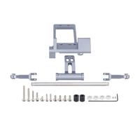 RC Auto Componenti Per Axial Per Scx10 Iii Portale Asse Per Lcg 1/10 Kit Cilindro Dello Sterzo Idraulico Completo Con Bta Servo Mount RC Telaio(Silver)