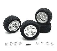 RC Auto Componenti Per MJX Per WLtoys Per RIaarIo Per SCY Per JJRC LC Per HuanSu Morsetto Mozzo Ruota Pneumatico Metallo Aggiornamento Auto Telecomando RC(Silver)