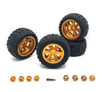 RC Auto Componenti Per MJX Per WLtoys Per RIaarIo Per SCY Per JJRC LC Per HuanSu Morsetto Mozzo Ruota Pneumatico Metallo Aggiornamento Auto Telecomando RC(Yellow)