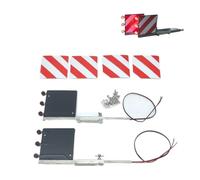 RC Auto Componenti Per Tamiya Per Scania 770S Per Actros 3363 Per Volvo Per Man 1/14 Larghezza Del Metallo Segnale Di Avvertimento Con La Luce Auto Giocattolo Parti FAI DA TE(Red)