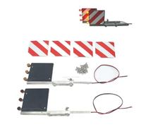 RC Auto Componenti Per Tamiya Per Scania 770S Per Actros 3363 Per Volvo Per Man 1/14 Larghezza Del Metallo Segnale Di Avvertimento Con La Luce Auto Giocattolo Parti FAI DA TE(Red white)